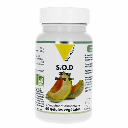 Клетъчно здраве - Супер Оксид Дисмутаза - S.O.D (Super Oxide Dismutase), 20 mg x 60 капсули