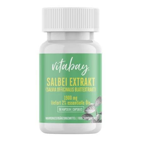 Salbei Extrakt - Екстракт от градински чай 1900 mg (екстракт от листа Salvia officinalis, 2% етерични масла), 90 капсули