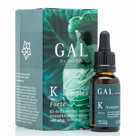 Витамин K1 900 μg + K2 100 μg K-Komplex Forte – Нормално кръвосъсирване и костна плътност, 60 дневни дози, 20 ml капки