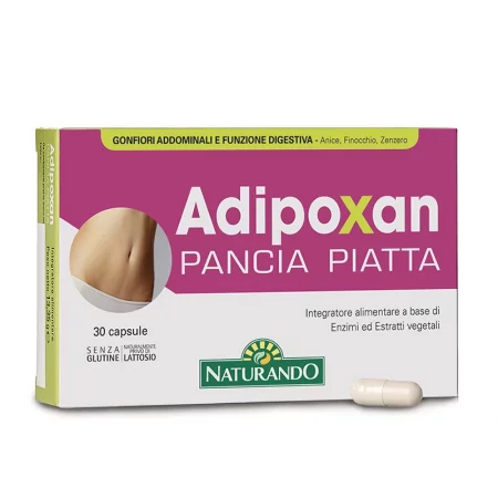 Ензими Enzi-mix® и билки Adipoxan – При подуване и тежест след хранене, 100 mg, 30 капсули