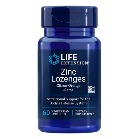 Zinc Lozenges / Цинк х 60 таблетки за смучене с вкус на портокал