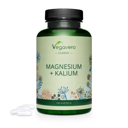 Magnesium + Kalium / Магнезий + Калий, 180 капсули, 100% Vegan