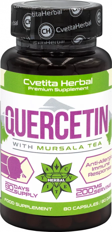 Quercetin with Mursala Tea - Кверцетин и Мурсалски чай - 80 капсули х 200 mg