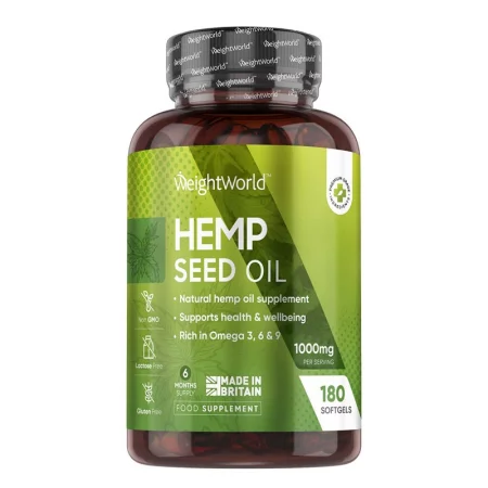 Конопено масло 1000 mg – Хормонален баланс, 180 софтгел капсули
