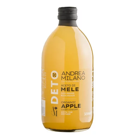 Нефилтриран ябълков оцет с био мед – Храносмилане и естествен детокс, 500 ml