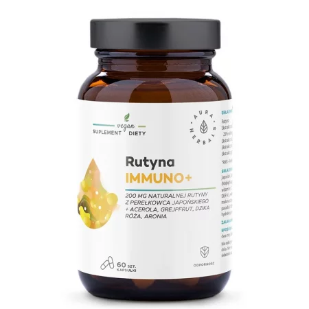 Рутин 200 mg с Ацерола, Шипка и Арония – Здрави кръвоносни съдове и силен имунитет, 60 капсули