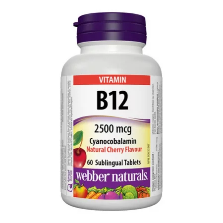 Vitamin B12 Cyanocobalamin - Витамин В12 (цианокобаламин) 2500 µg, 60 сублингвални таблетки