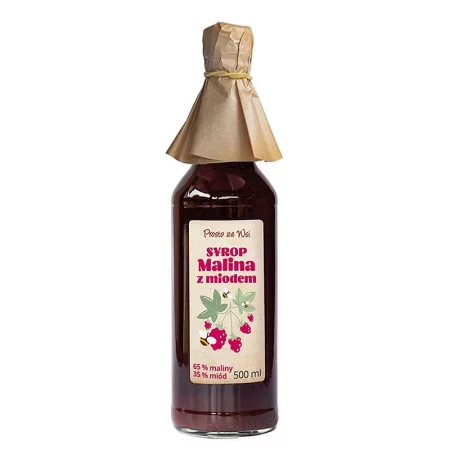 Малинов сироп с пчелен мед, 500 ml
