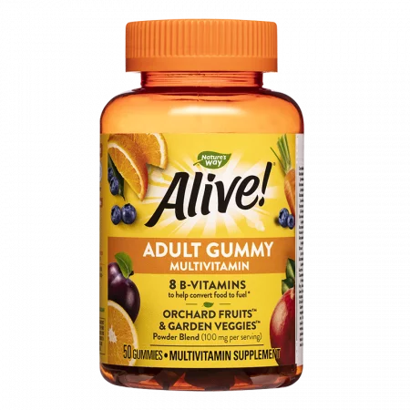 Мултивитамини Алайв - Alive! Adult Gummy Multivitamin, 50 желирани таблетки