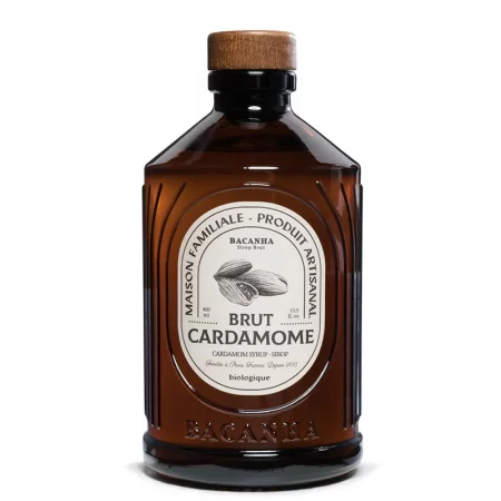 Сироп с кардамон – Френски сироп за кафе, чай и коктейли, Bacanha Brut Cardamome, 400 ml