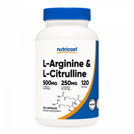 Тонус и енергия - Л-Аргинин + Л-Цитрулин  (L-Arginine + L-Citrulline), 550 mg + 250 mg/120 капсули