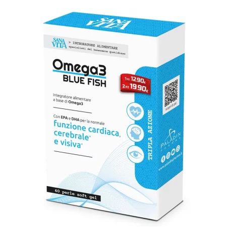 Мозъчна и сърдечна функция - Омега-3 Рибено масло, 500 mg (EPA 175 mg/ DHA/ 125 mg), 60 софтгел капсули