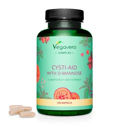 Cysti-Aid with D-Mannose + Grapefruit Seed Extract - Формула с D-маноза и екстракт от семена на грейпфрут,120 капсули