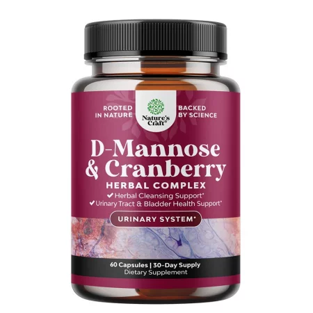 D-маноза 500 mg + Червена боровинка 100 mg – При цистит и инфекции на пикочните пътища, 60 капсули