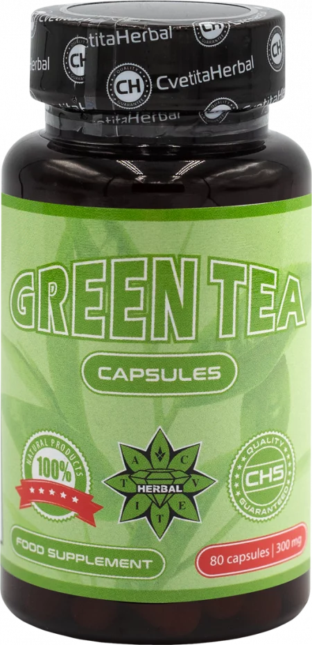 Green Tea - Зелен Чай - 80 капсули x 300 mg