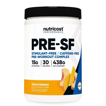 Пред тренировъчен комплекс PRE-SF, 450 g прах, с аромат на праскова и манго, 30 дози