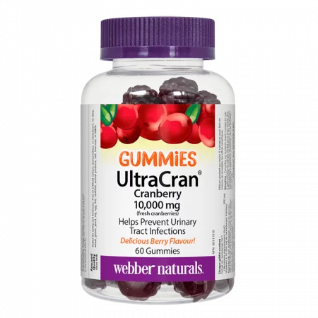 UltraCran Cranberry 10000 mg (fresh cranberries) - Червена боровинка гъми, 60 желирани таблетки