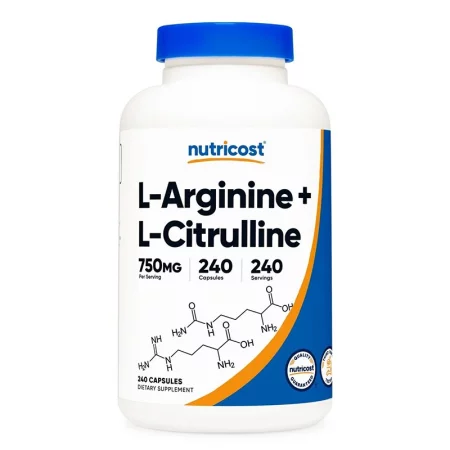 Тонус и енергия - Л-Аргинин + Л-Цитрулин (L-Arginine + L-Citrulline), 500 mg + 250 mg, 240 капсули