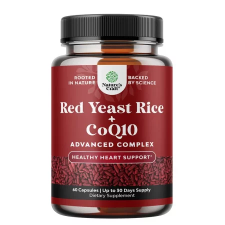 Червен ориз (дрожди) 600 mg + Коензим Q10 50 mg – Холестерол и сърдечно здраве, 60 капсули