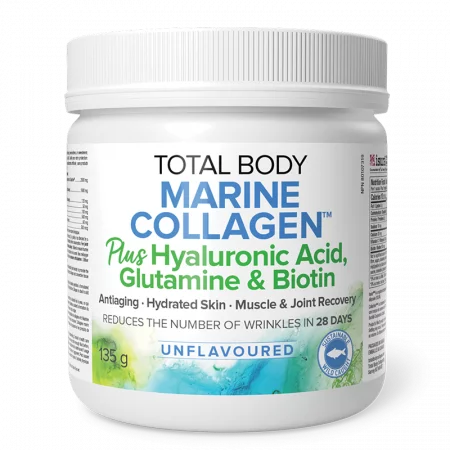 Рибен колаген на прах, с хиалуронова киселина, глутамин и биотин - Total Body Collagen™, 135 g