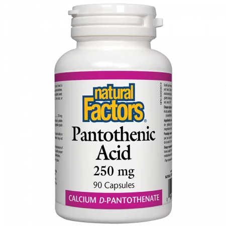 Pantothenic Acid - Пантотенова киселина / Витамин В5 (калциев д-пантотенат), 250 mg, 90 капсули