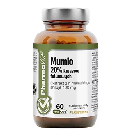 Мумио (Шилажит) – Метаболизъм и храносмилане, 400 mg, 60 капсули