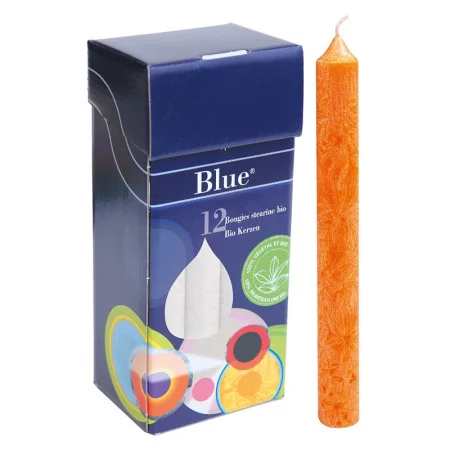 Стеаринови свещи - оранжеви, БИО, 12 бр.