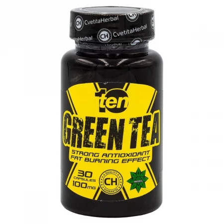 10/ten Green Tea - Зелен Чай - 30 таблетки x 100mg