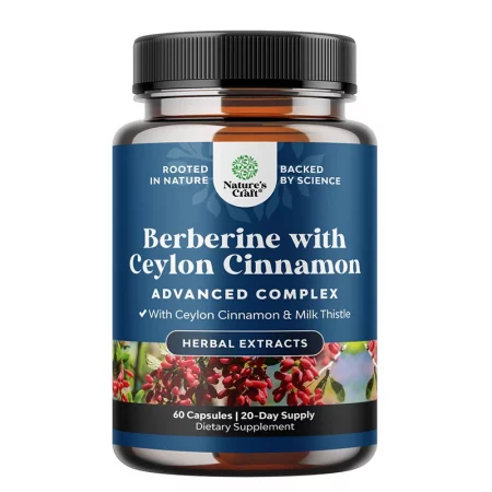 Берберин 400 mg + Цейлонска канела 50 mg + Бял трън 50 mg – Кръвна захар и метаболизъм, 60 капсули