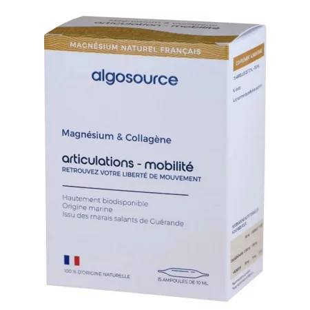 Морски колаген 1000 mg + магнезий 75 mg – За нормални кости и мускулна функция, 15 ампули х 10 ml