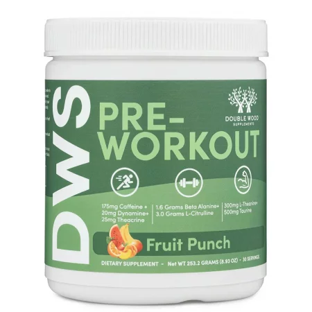 Pre-Workout L-Цитрулин 3000 mg + Бета аланин 1600 mg + Кофеин 175 mg – Енергия и издръжливост, плодов пунш, 253 g, 30 дози, прах