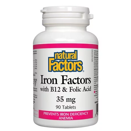 Iron Factors® - Желязо с витамин В12 и фолиева киселина, 90 таблетки