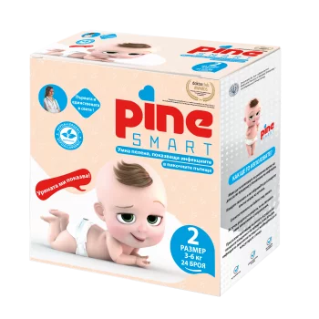 УМНА ПЕЛЕНА Pine Smart 2 Размер 3 до 6 кг. х 24