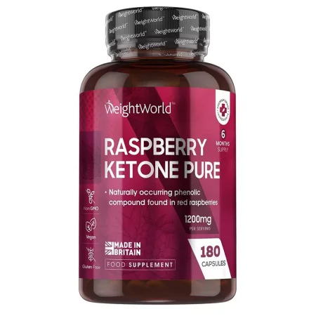 Горене на мазнини - Малинови кетони, 1200 mg х180 капсули - Rasberry Ketone