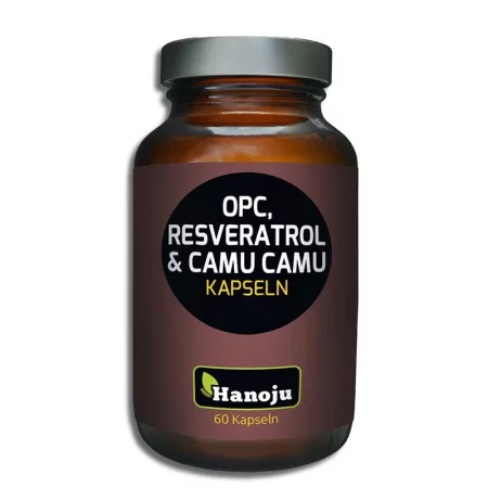 OPC 120 mg + Ресвератрол 200 mg + Каму каму 400 mg – Антиоксидантна защита и анти-ейдж подкрепа, 60 капсули