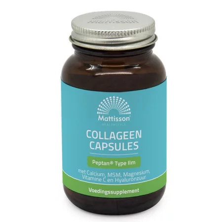 Колаген (тип 2) с калций, магнезий, МСМ, витамин C и хиалуронова киселина - Absolute Collagen Peptan, 60 капсули