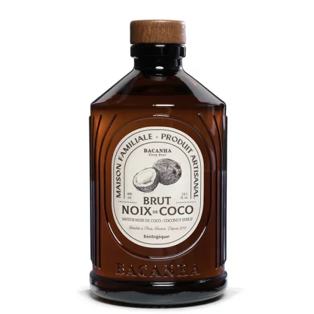 Сироп с кокос – Френски сироп за коктейли, кафе и десерти, Bacanha Brut Noix de Coco, 400 ml