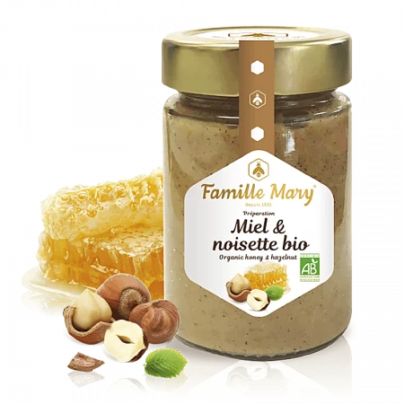 Био цветен мед с лешници - Miele et noisette bio, 240 g