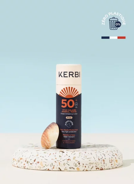 Mинерален слънцезащитен стик SPF50 - Kerbi - 20 г