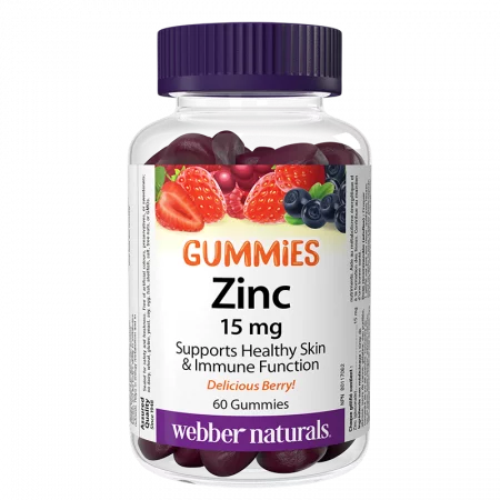 Имунитет - Цинк (глюконат) Гъми 15 mg, 60 желирани таблетки с плодов вкус