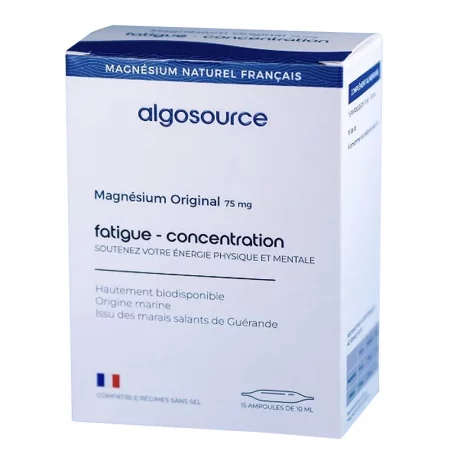 Морски магнезий MagOrigine® – Нервна система и намаляване на умората, 75 mg, 15 ампули х 10 ml