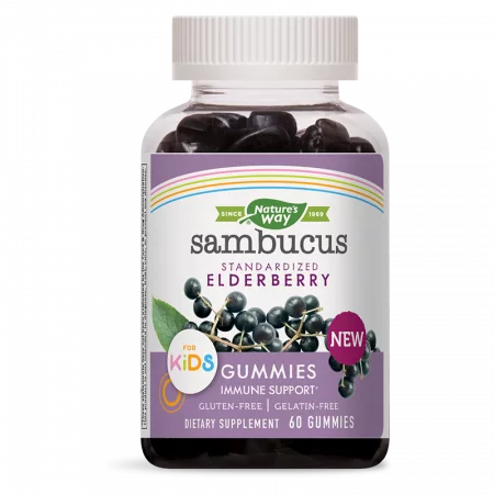 Самбукус за деца с черен бъз, витамин С & цинк - Sambucus Gummies for Kids, 60 желирани таблетки