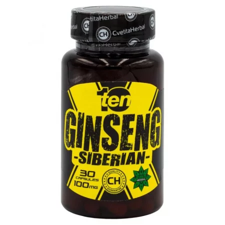 10/ten Siberian Ginseng - Сибирски Женшен - 30 капсули x 100mg