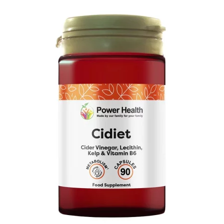 Cidet (ябълков оцет, лецитин, келп и витамин B6) – Изгаряне на мазнини и контрол на теглото, 90 капсули