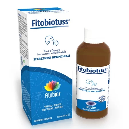 Fitobiotuss - Сироп с Мащерка 800 mg + Лопен 600 mg + Витамин C 80 mg – Облекчение при кашлица и възпалено гърло, 150 ml