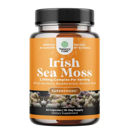 Ирландски морски мъх 250 mg + Фукус 250 mg + Репей 200 mg – Имунитет и щитовидна жлеза, 30 капсули