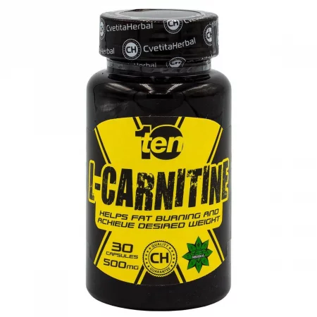 10/ten L-Карнитин - L-Carnitine 30 капсули x 500mg