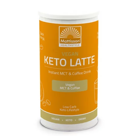 Веган Кето лате - Инстантна напитка с кафе и MCT масла, с аромат на бадеми, 200 g