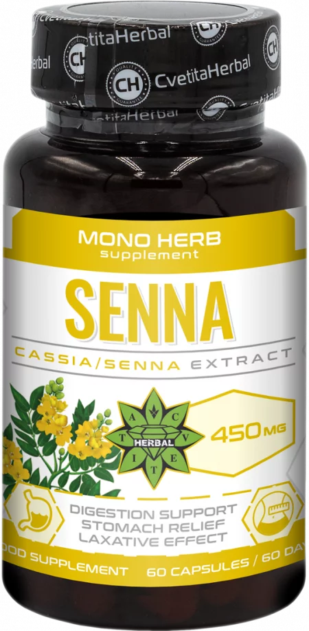 Senna - Сена Екстракт - 60 капсули х 450 mg