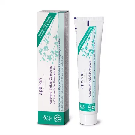 Apeiron Auromère® Kräuter-Zahncreme green Ayurveda - Билкова паста за зъби (съвместима с хомеопатия), 75 ml